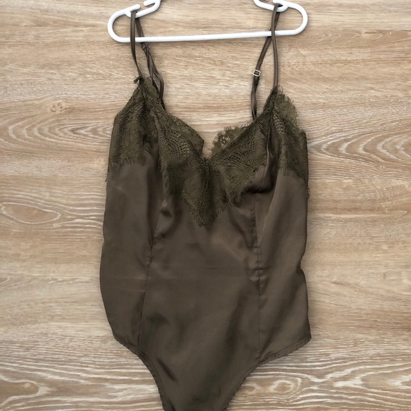Army green lace body suit - Picture 1 of 2